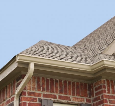 Gutter Under Roof of Home